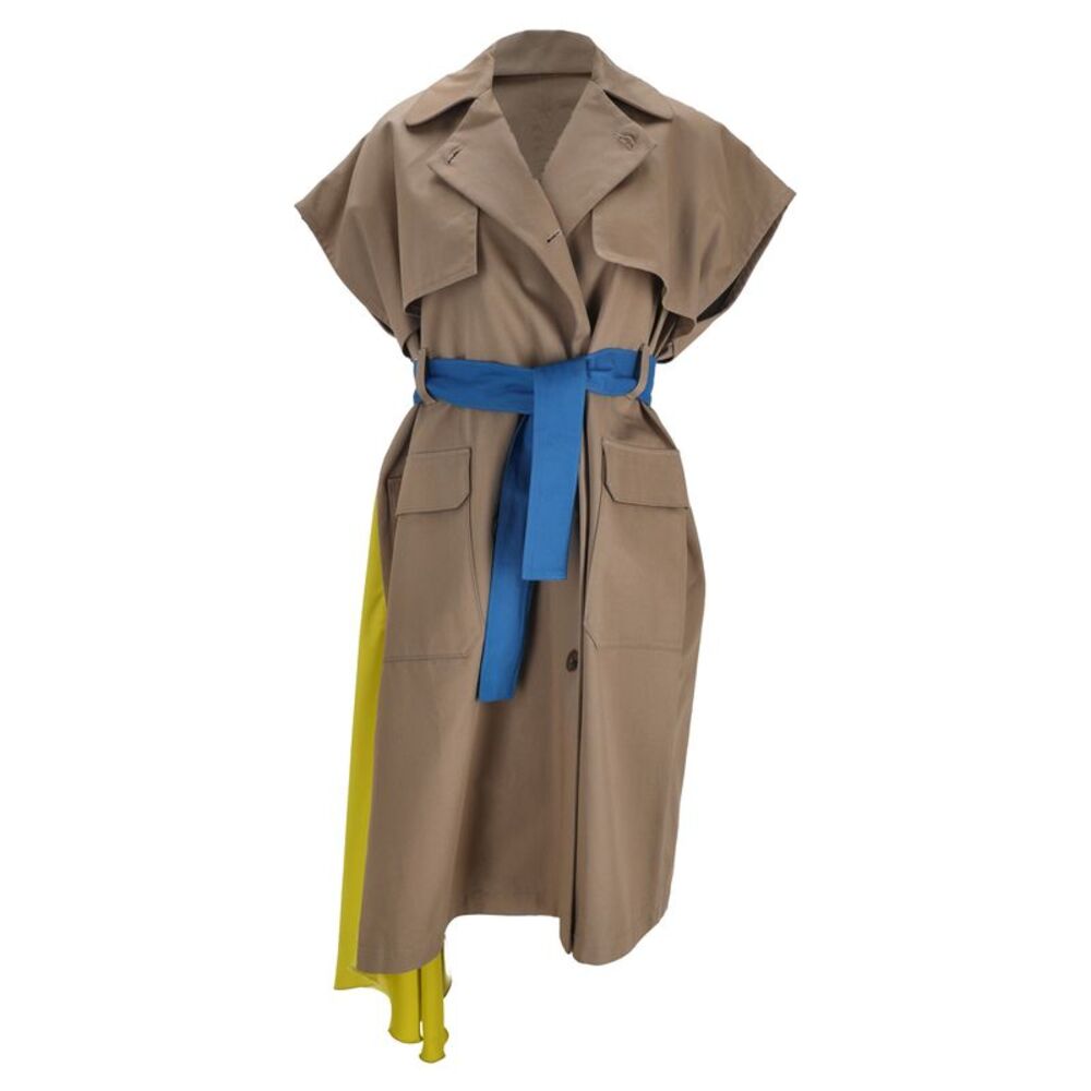 MSGM Trench Coat in Brown Cotton